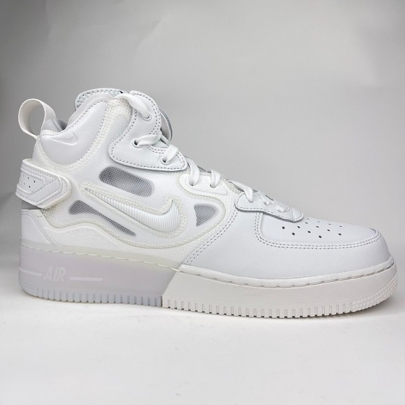 Nike Mens Air Force 1 Mid React Summit White Icy Shoes Size 10.5 DQ1872-101 - Picture 2 of 9